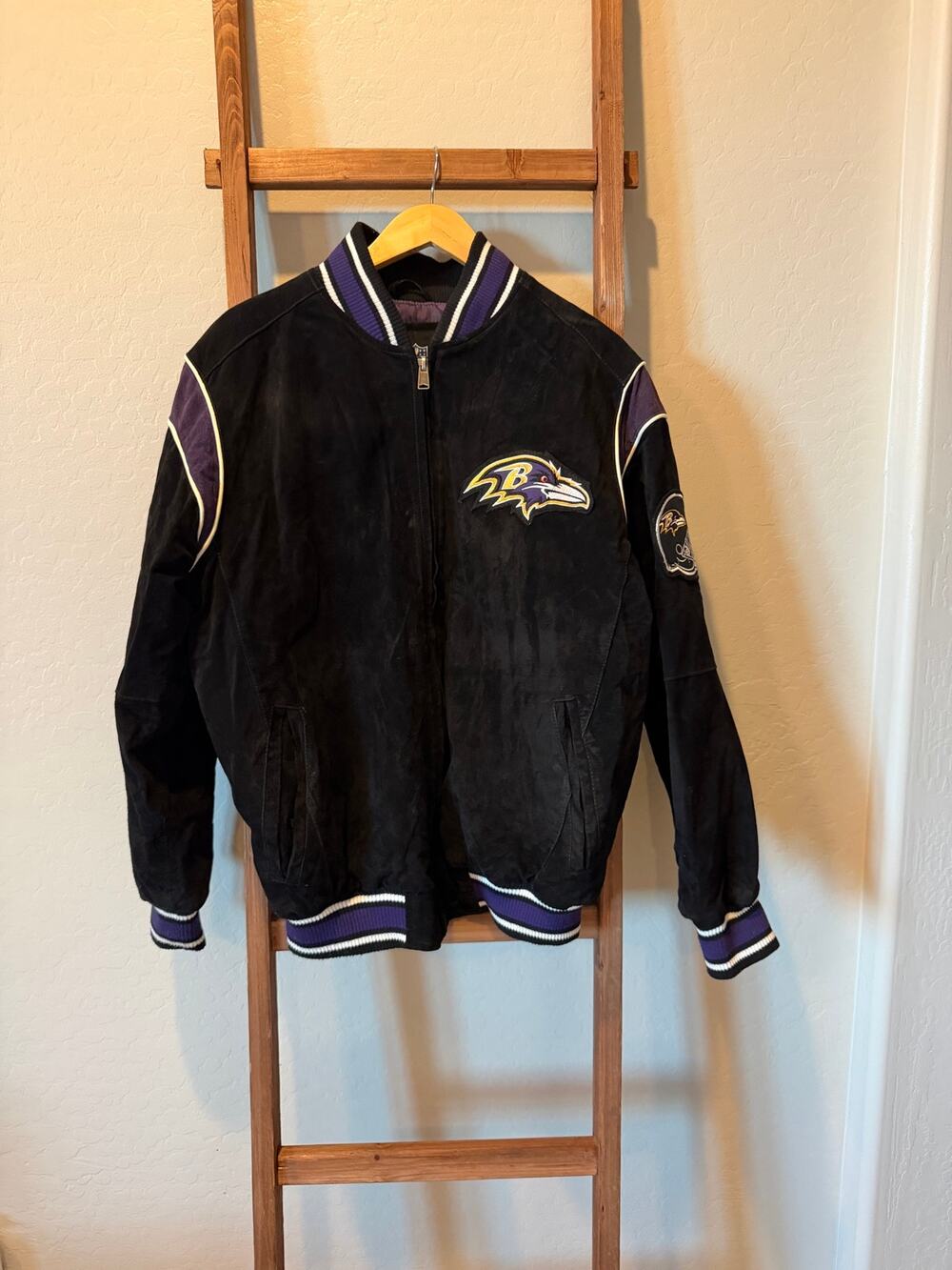 Vintage Baltimore Ravens NFL G-III Leather Suede Jacket Men’s M